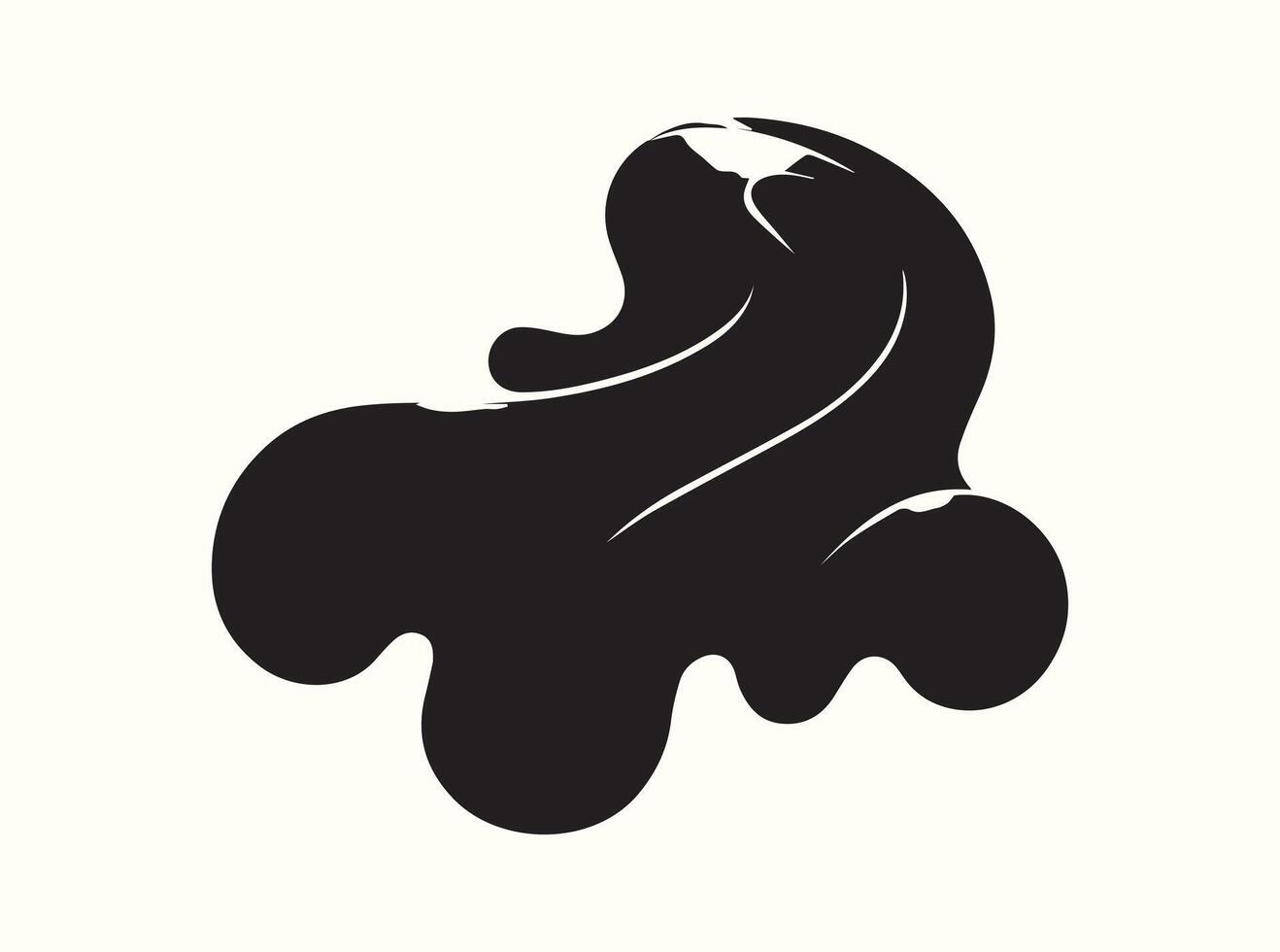 Elegant Fluid Form Silhouette with Soft Edges vector