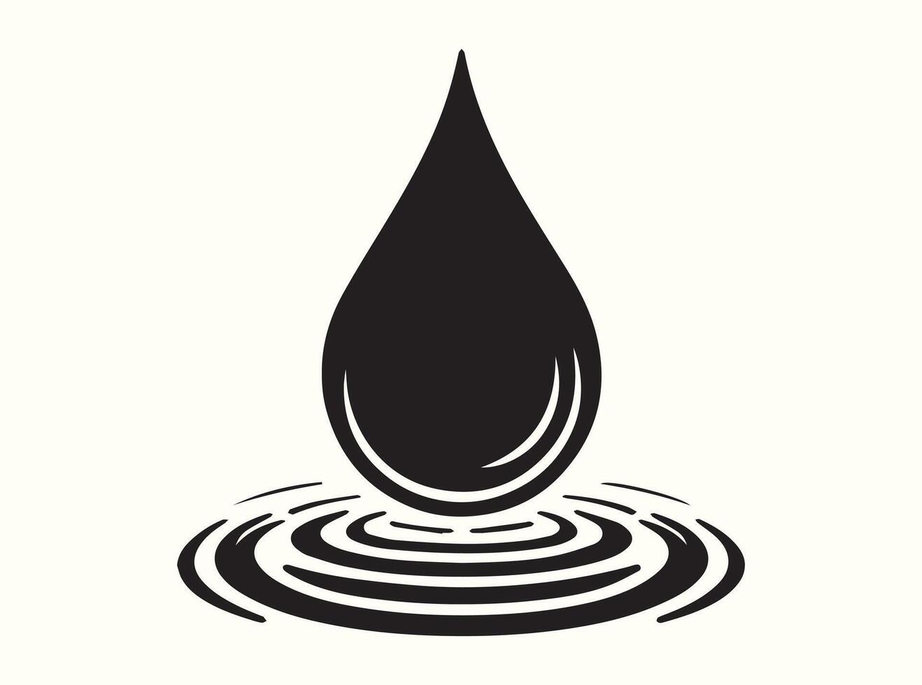 Tranquil Water Drop Splash with Gentle Waves vector