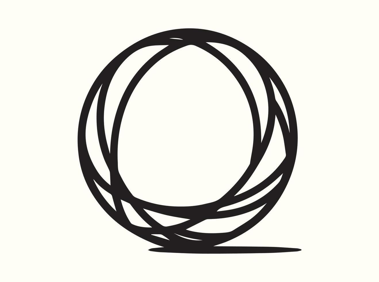 Artistic One-Line Silhouette Drawing in Monochrome vector
