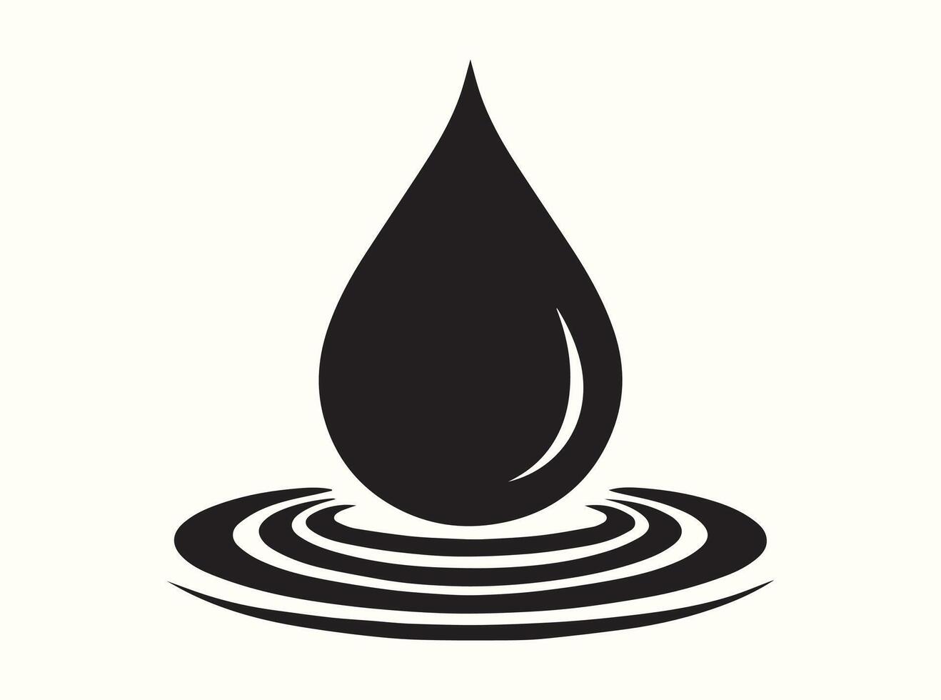 Serene Water Drop Landing on a Smooth Water Surface vector
