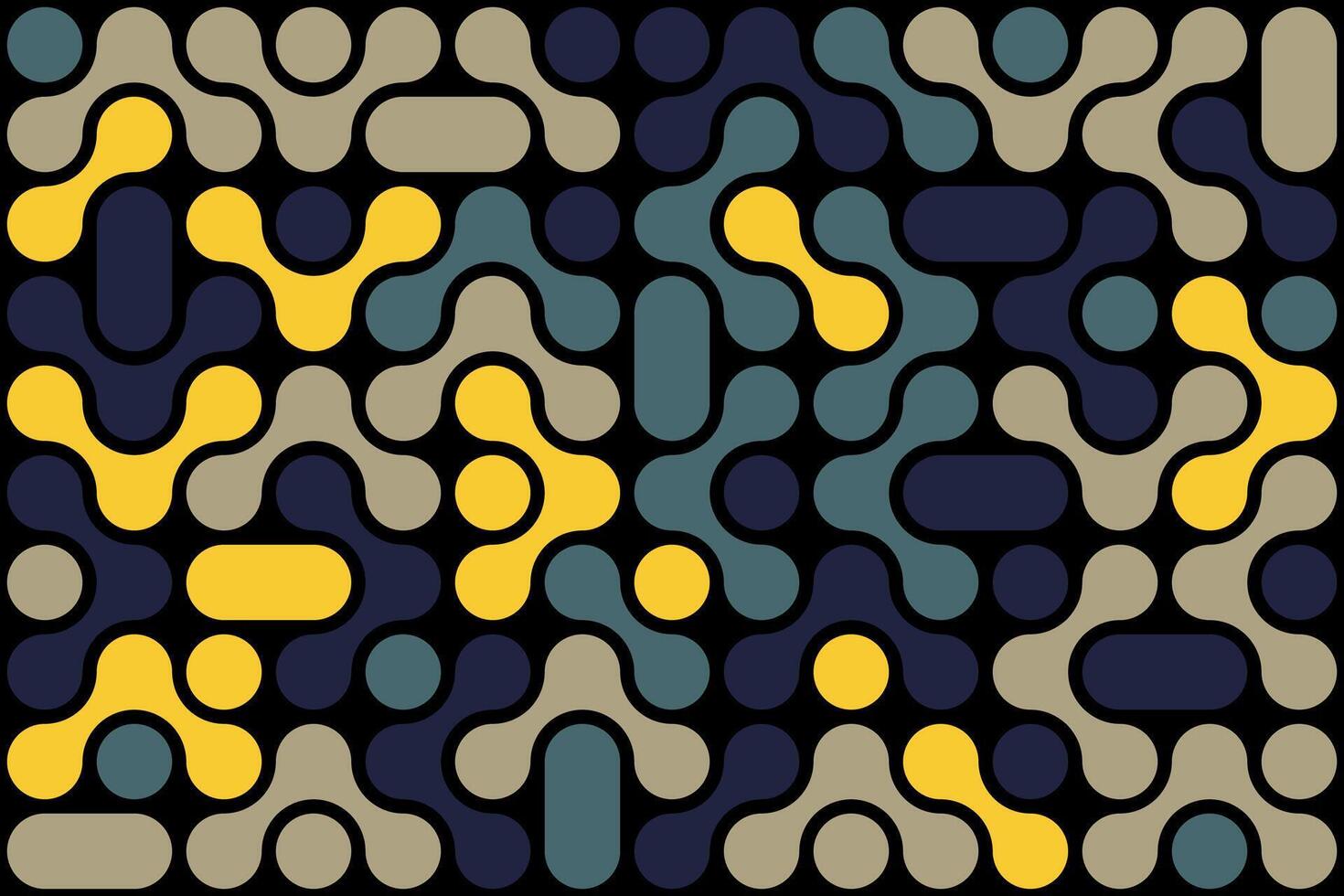 Bold abstract pattern in yellow, teal, and black vector