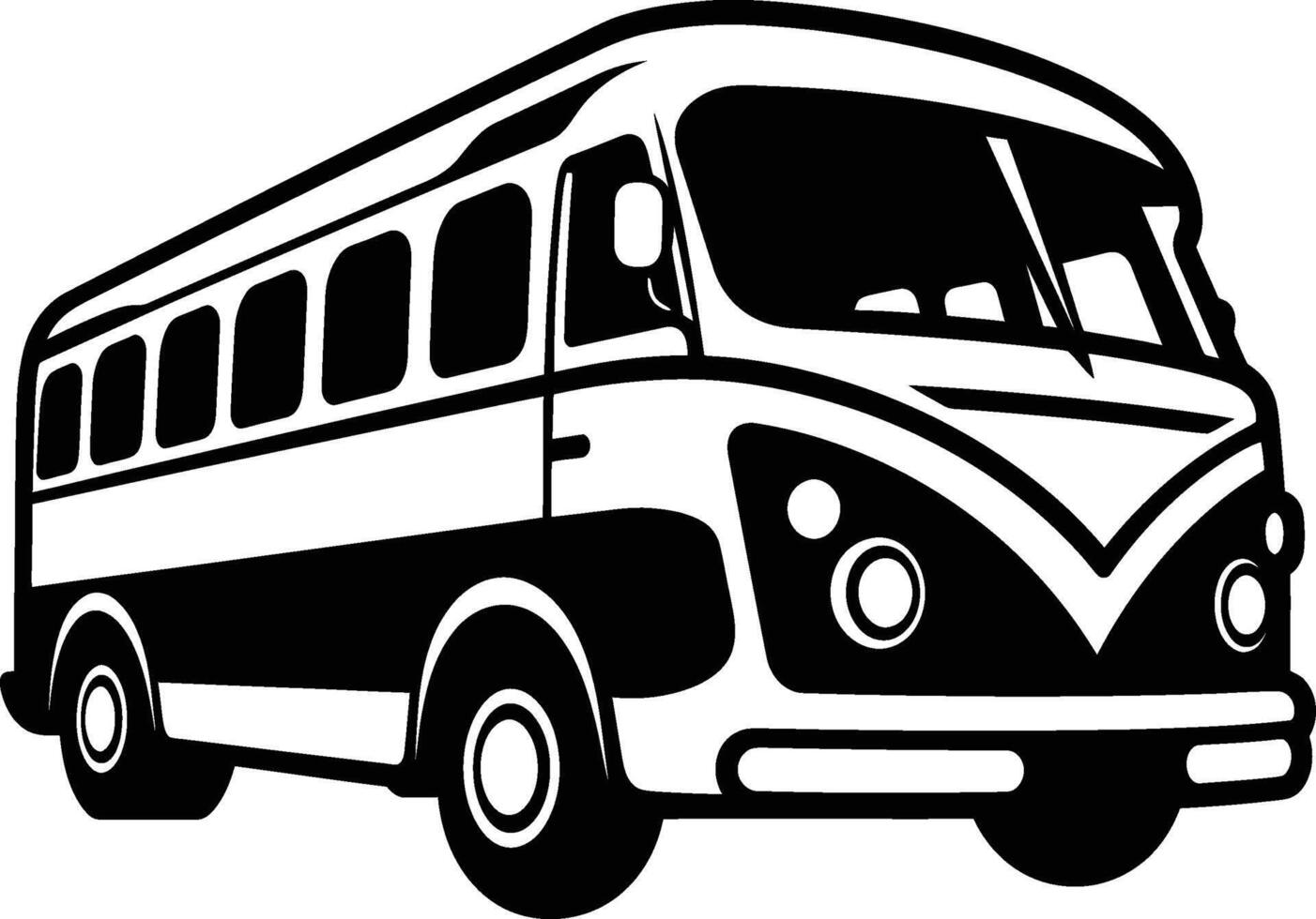 Passenger Bus Icon with a White Background. vector