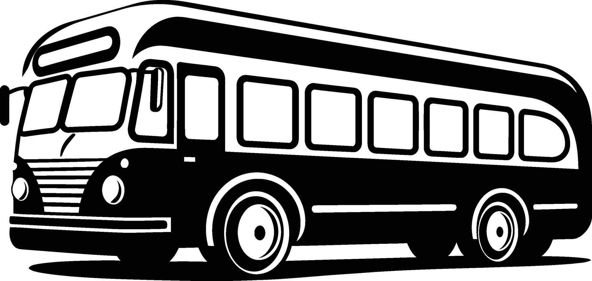 Passenger Bus Icon Illustration on a White Background. vector