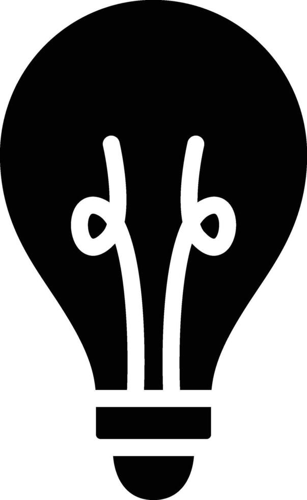 A Modern Light Bulb Icon Idea Illustration. vector
