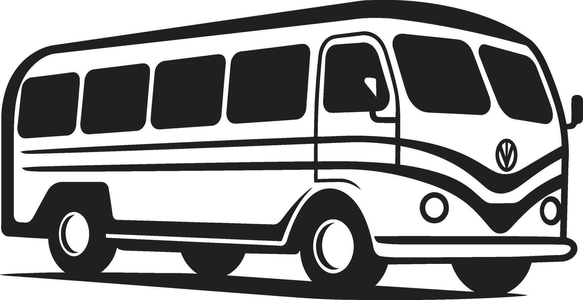 A Passenger Bus Icon on a White Background. vector