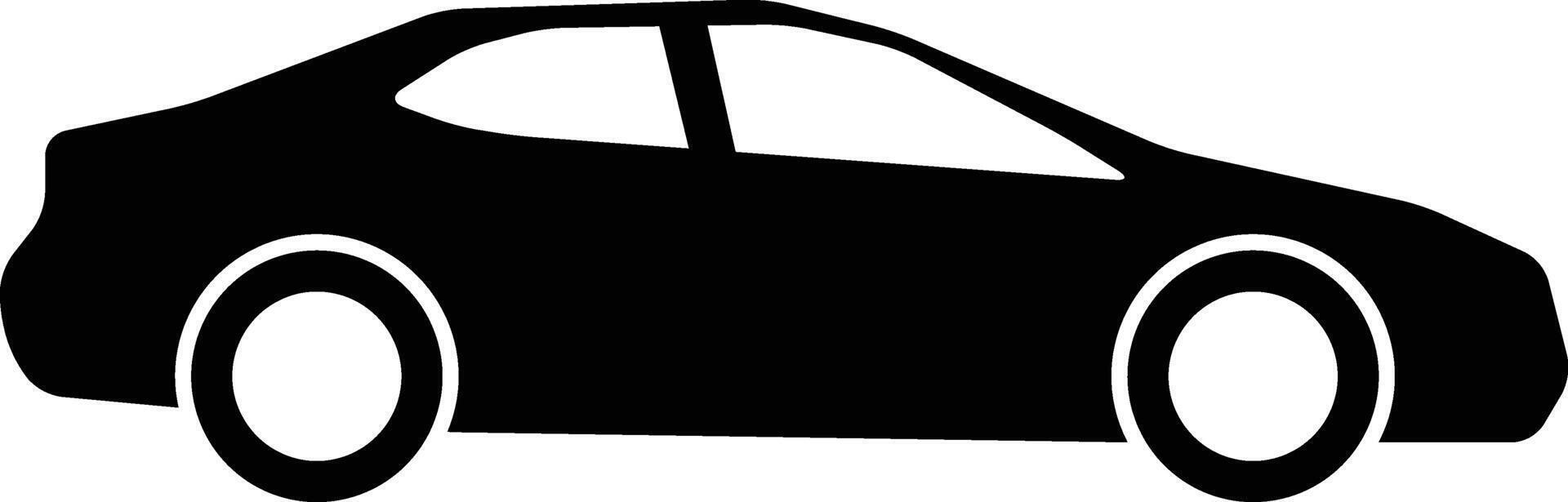 A Simple Black Privet Car Icon Illustration for Transportation or Automotive Design. vector
