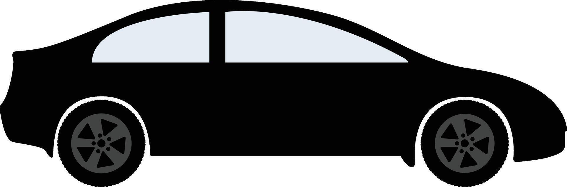 Simple Black Privet Car Icon Illustration for Transportation. vector