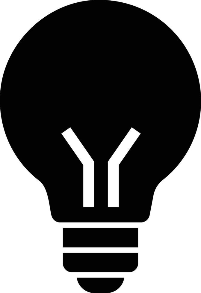 Modern Light Bulb Icon Idea Illustration. vector