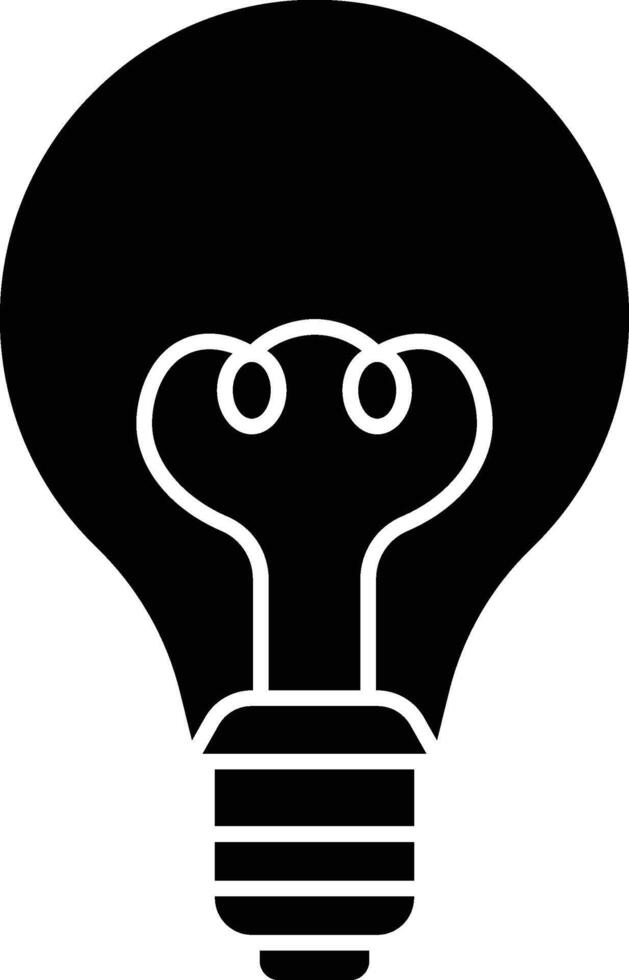 A Modern Light Bulb Icon Idea Illustration with white Background vector