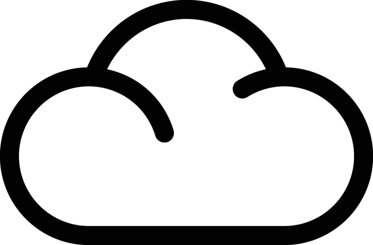 A Simple Cloud Line Icon Symbol Illustration. vector