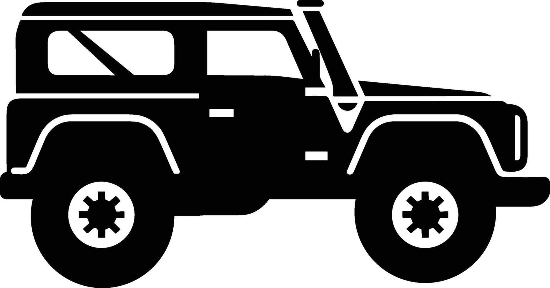 Auto Vehicle Icon Showcasing a Side View Illustration on White Background. vector