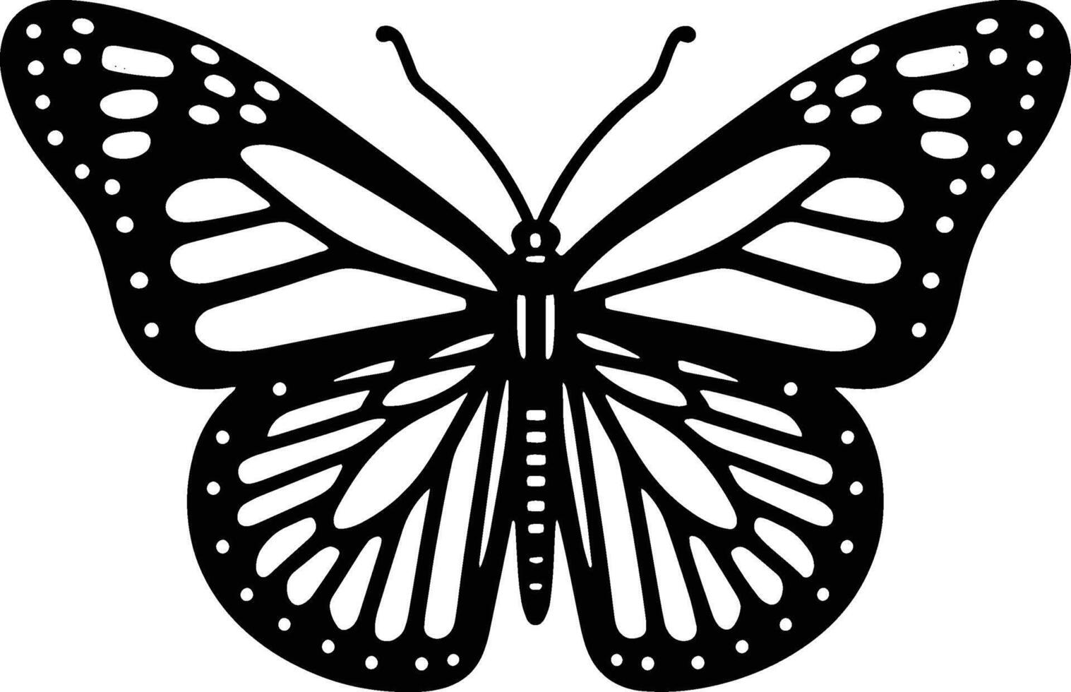 A Beautiful Monarch Butterfly Icon Illustration for Graphic Elements. vector