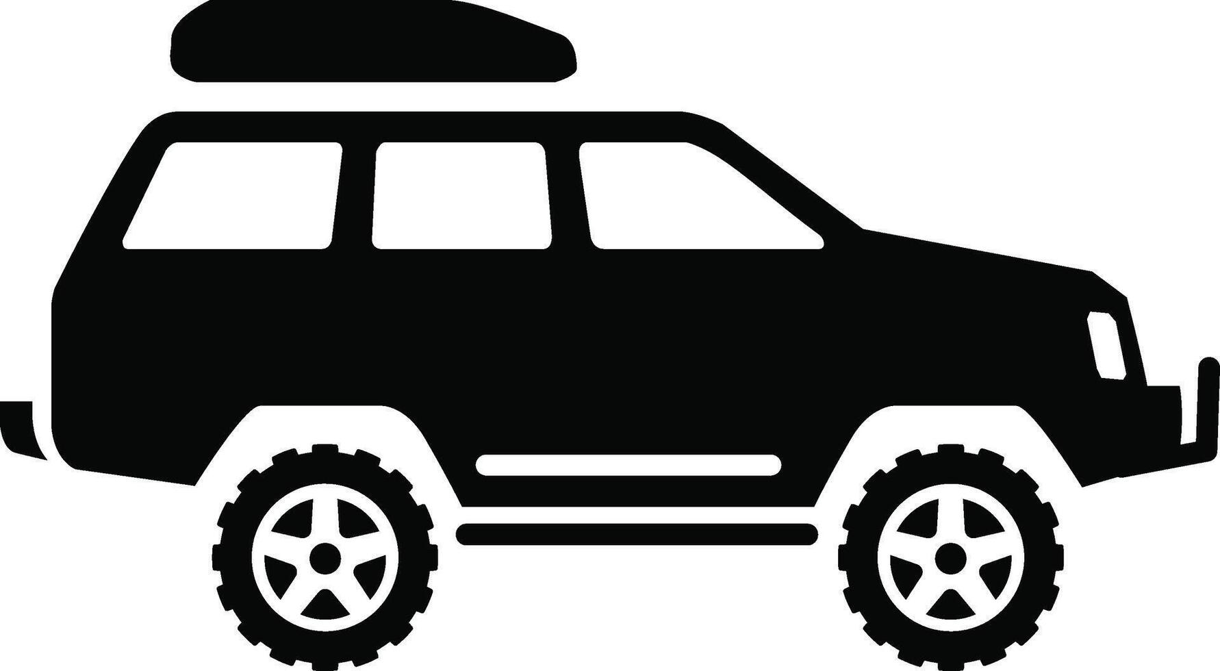 An Auto Vehicle Icon Showcasing a Side View Illustration on White Background. vector