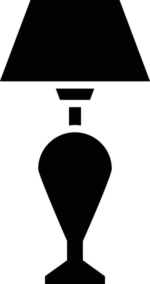 A Modern Table Lamp Icon Silhouette on white Background vector
