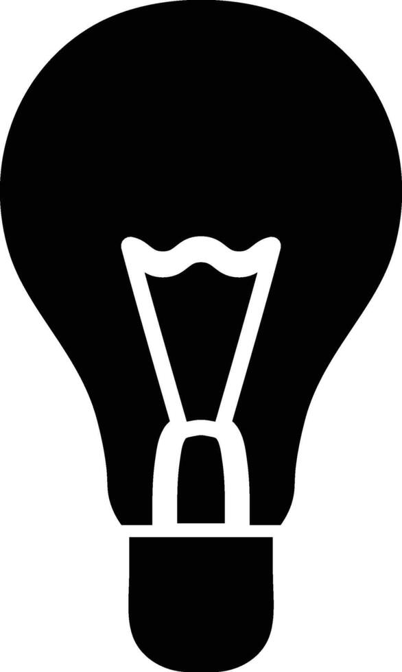 A Modern Light Bulb Icon Idea Illustration in white Background. vector
