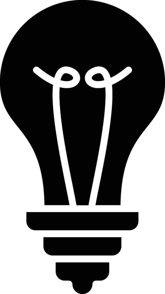 Modern Light Bulb Icon Idea Illustration on white Background. vector