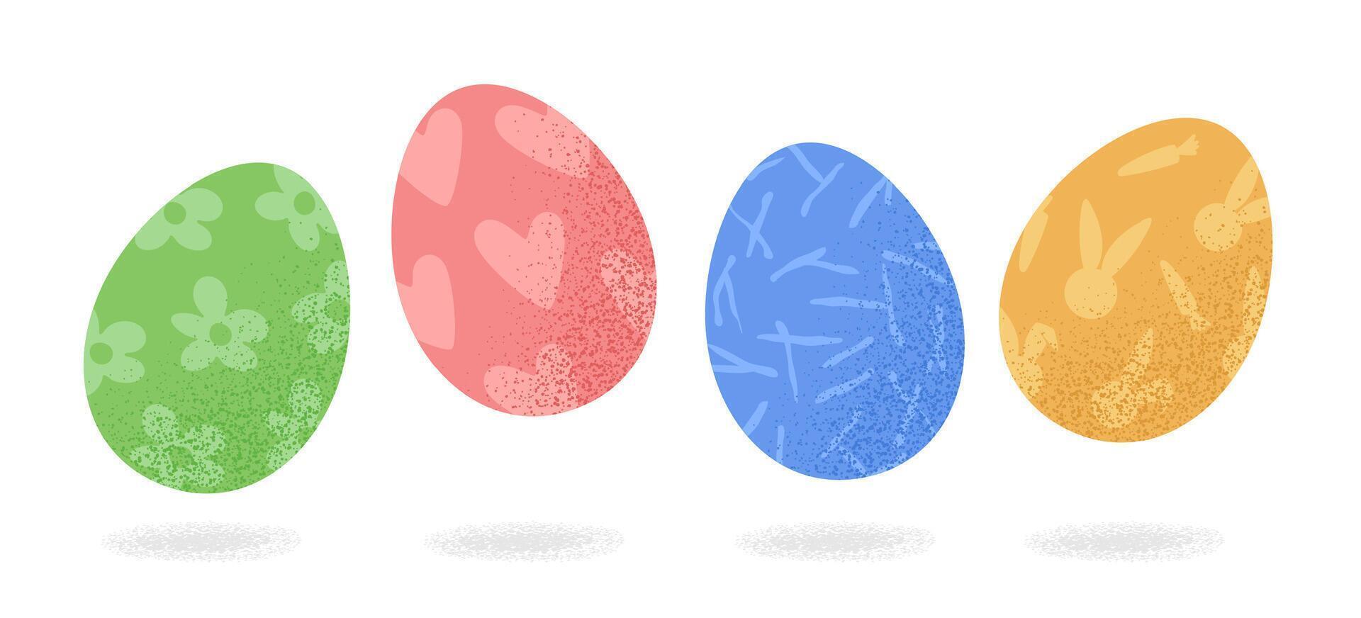 Easter falling egg. Happy Easter banner template. Creative Easter illustration with levitation egg. Holiday background for design of party, celebration, ad, branding, cover, card, sale vector