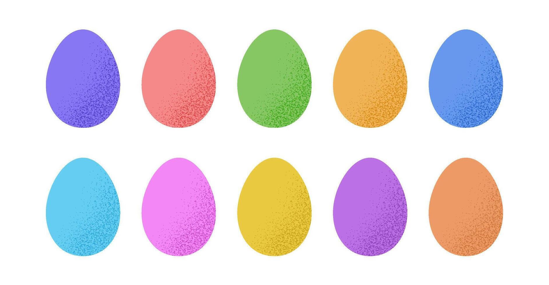 A set of colored eggs on a white background vector