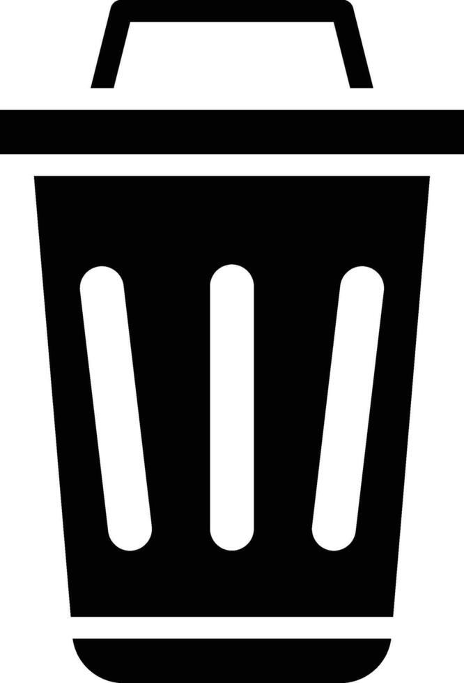 A Simple Trash Bin Icon Illustration with White Background. vector