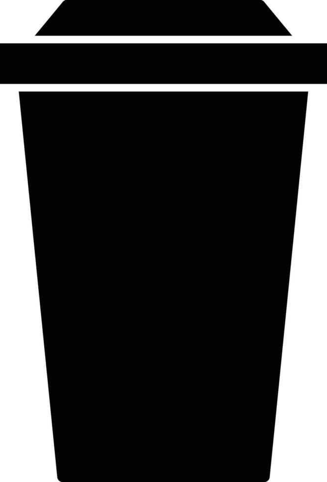 Simple Trash Bin Icon Illustration on White Background vector