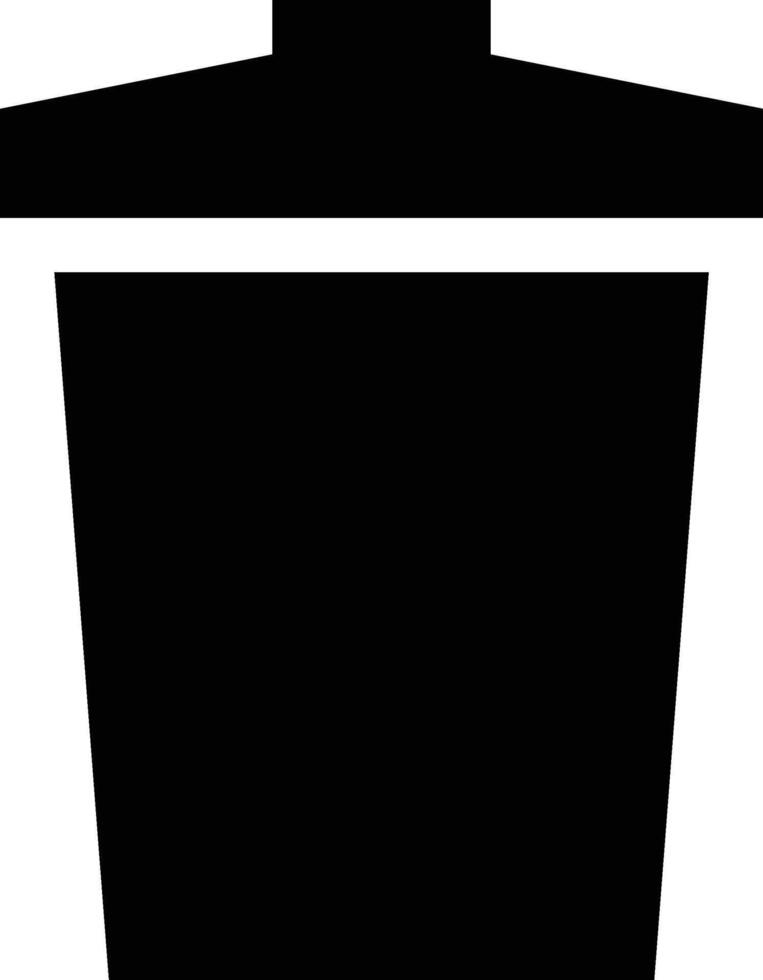 A Simple Trash Bin Icon Illustration on White Background vector