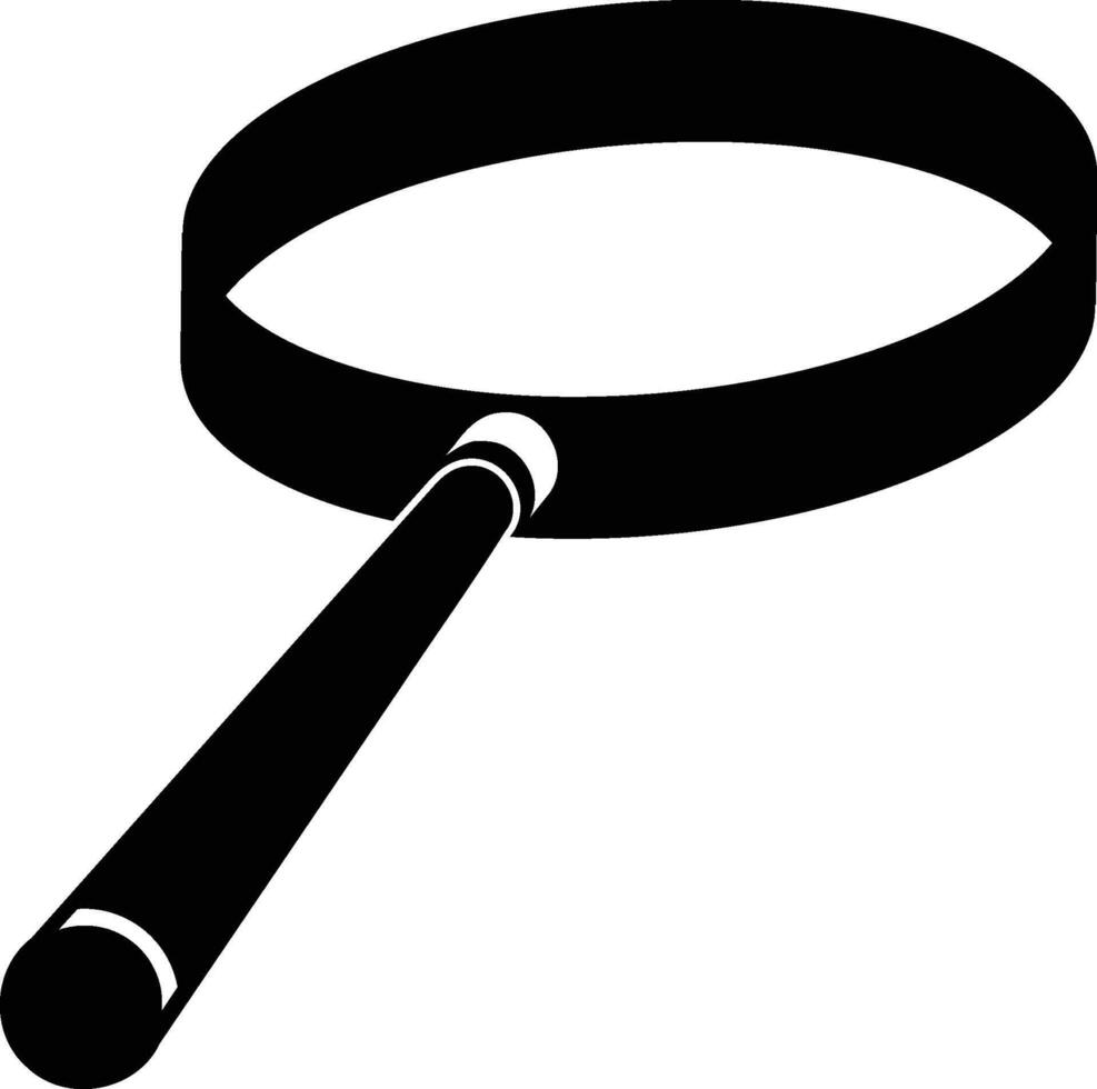 Simple Search Magnifying Glass Flat Icon Illustration vector