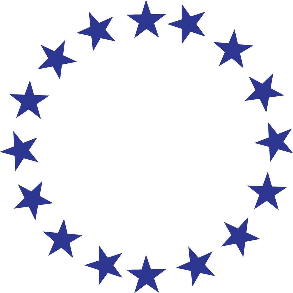 Illustration of Circular Stars on White Background - Ideal for Designs and Graphics vector