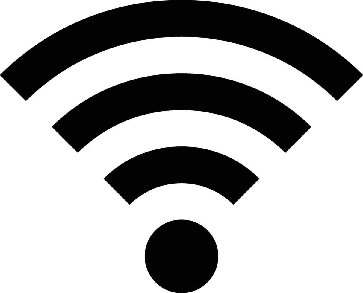 Simple WIFI Logo Icon Illustration. WIFI Signal Icon Illustration. vector