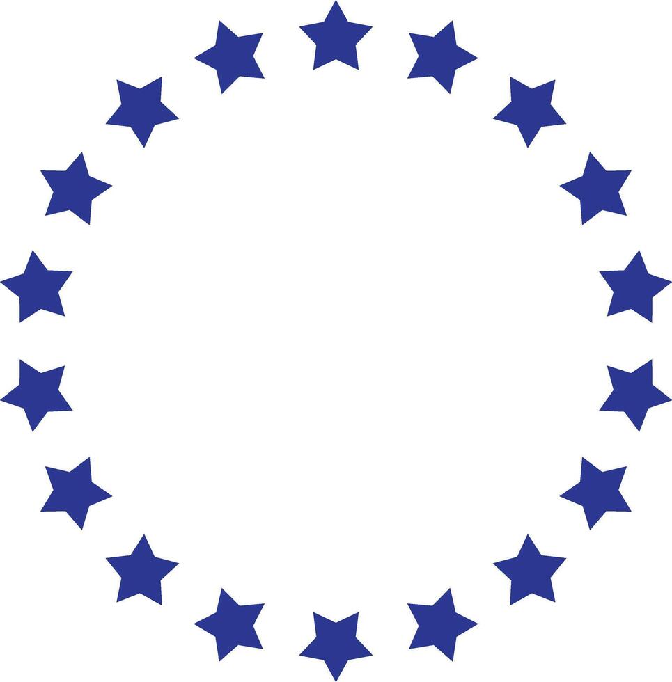 Minimalist Illustration of Circular Yellow Stars on White Background-Ideal for Designs and Graphics vector