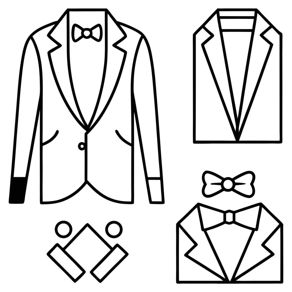 a set of different types of clothing and accessories vector