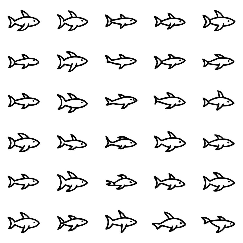 fish icon set design on a white background vector