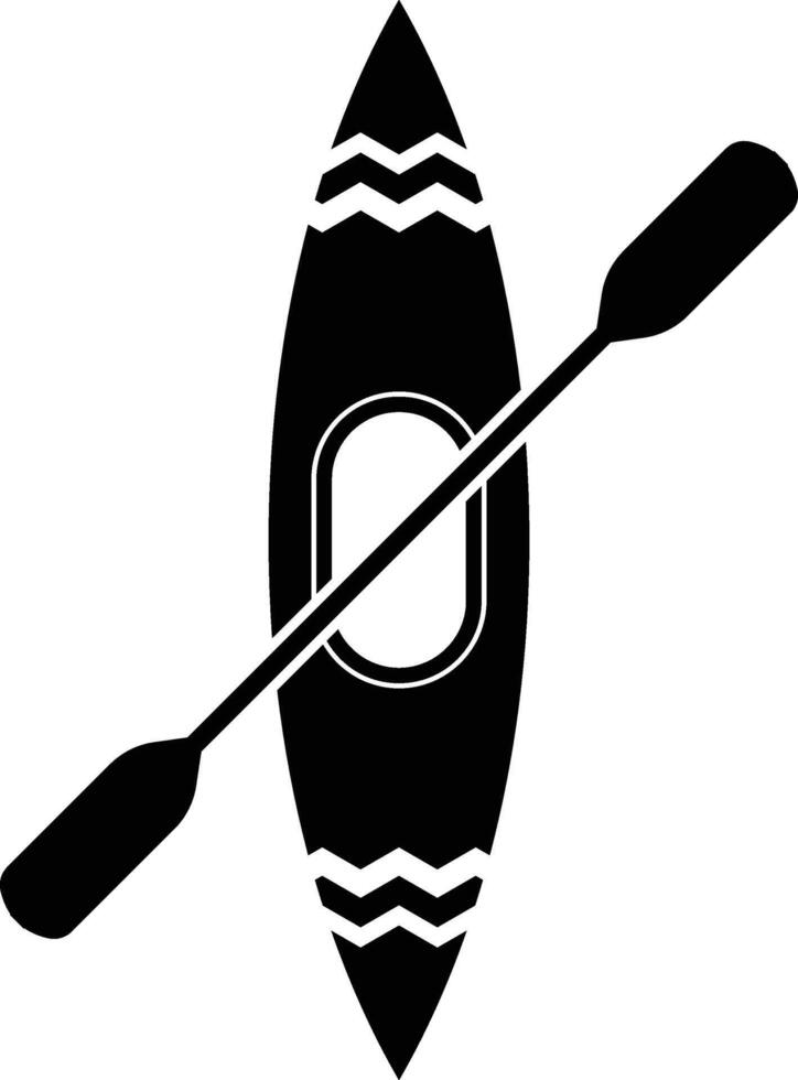 Sport Kayak and Paddle Icon Illustration vector