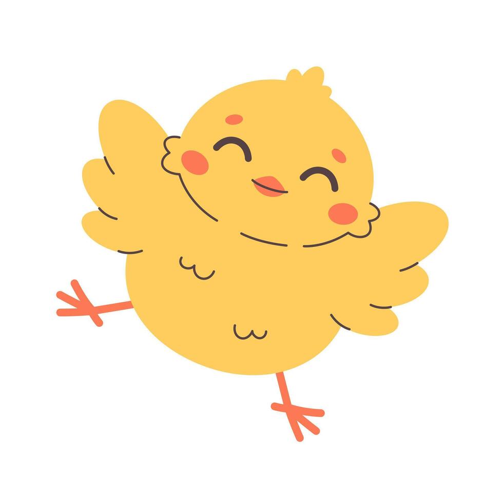 Cute baby chick. Design for stickers, cards, scrapbooking vector