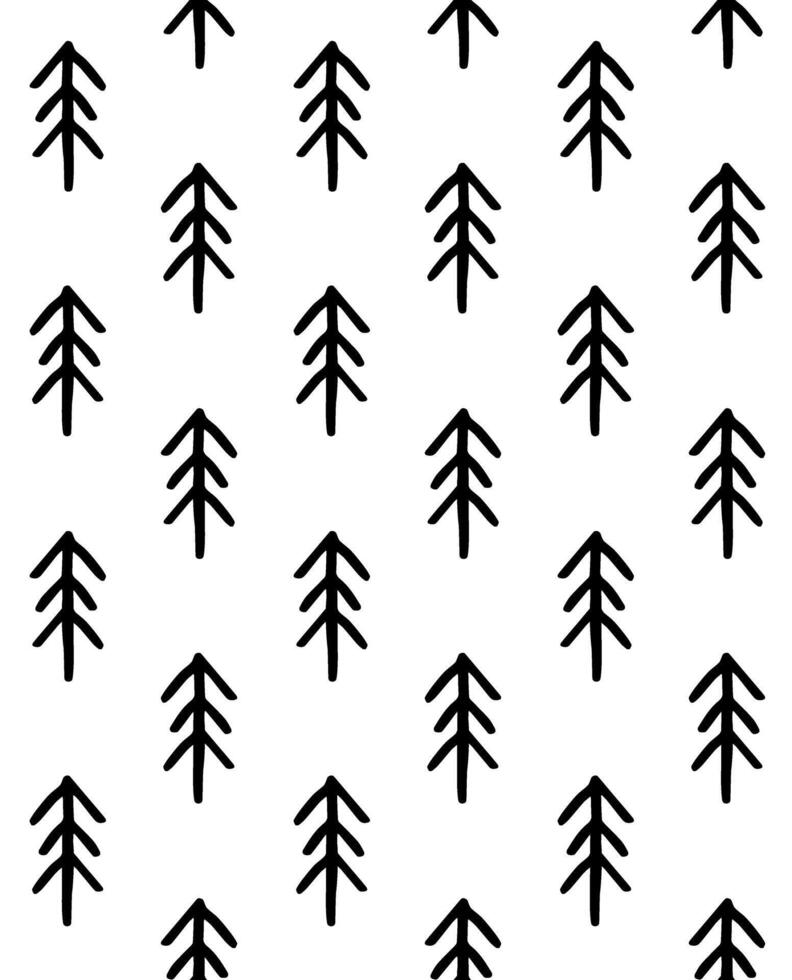 Hand drawn doodle spruce tree isolated on white background vector