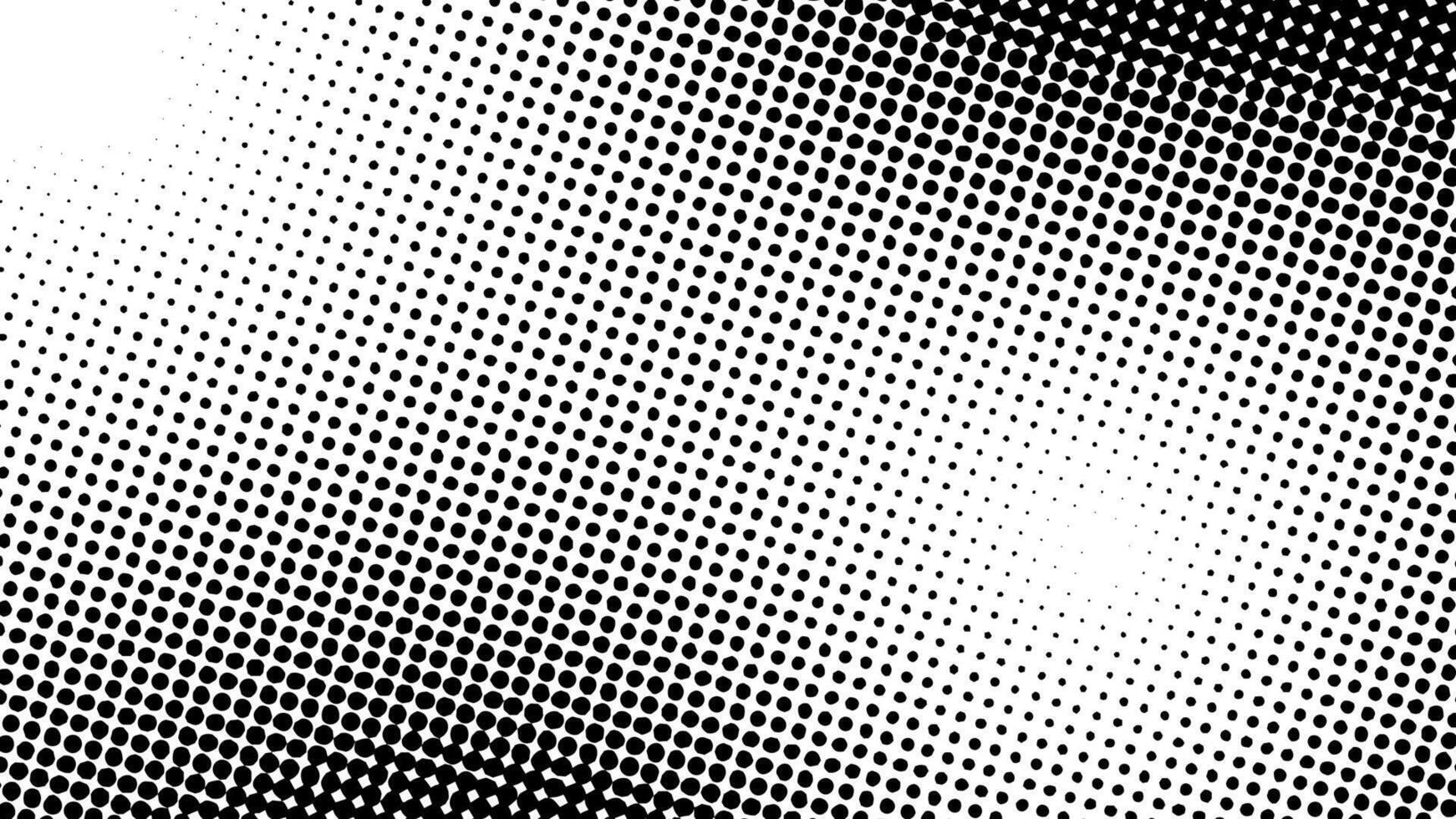 Black and white halftone dot background with circle mode. Suitable for comics, prints, posters, etc. vector