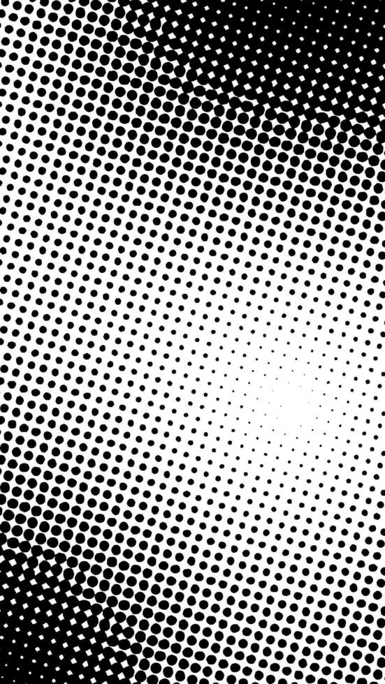 Black and white halftone dots vertical background with circle mode. Suitable for comics, prints, posters, etc. vector
