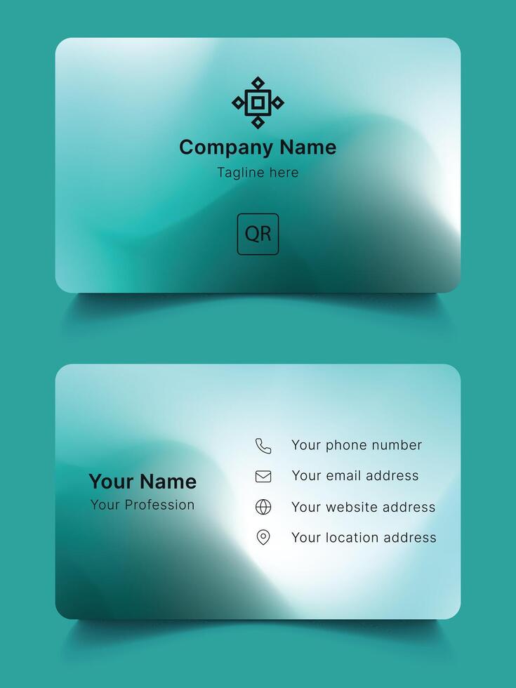 New business card design template, creative business card. vector
