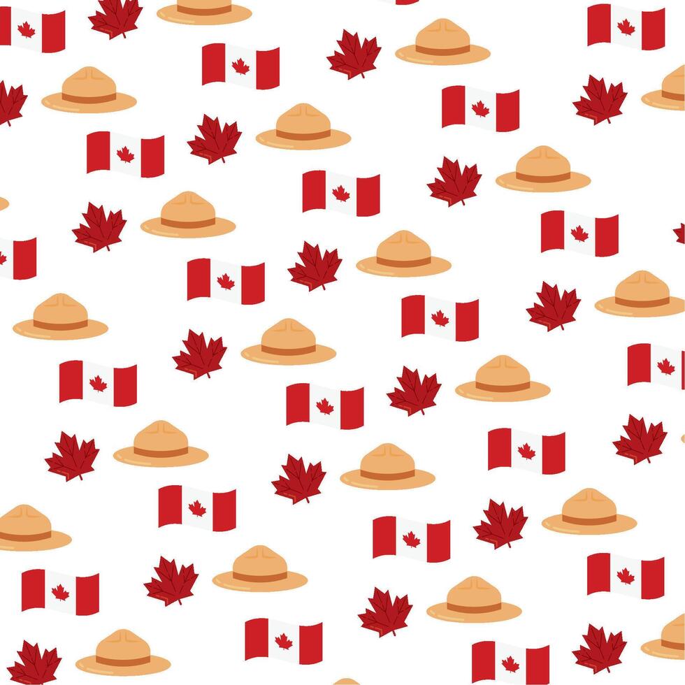 Canada icon pattern background vector