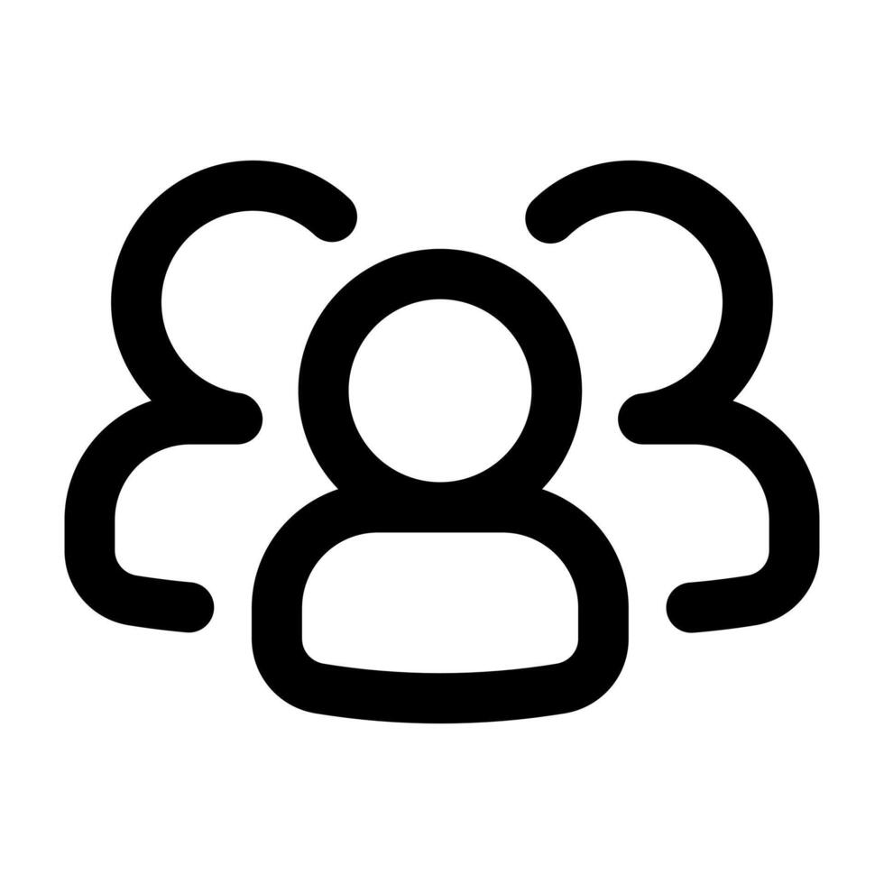 Simple Followers outline icon. The icon can be used for websites, print templates, presentation templates, illustrations, etc vector