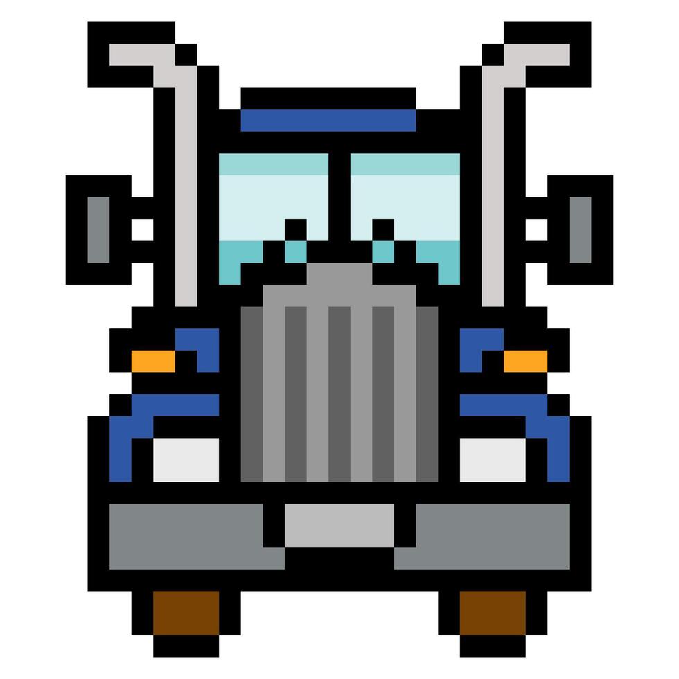 American truck front view pixel art vector