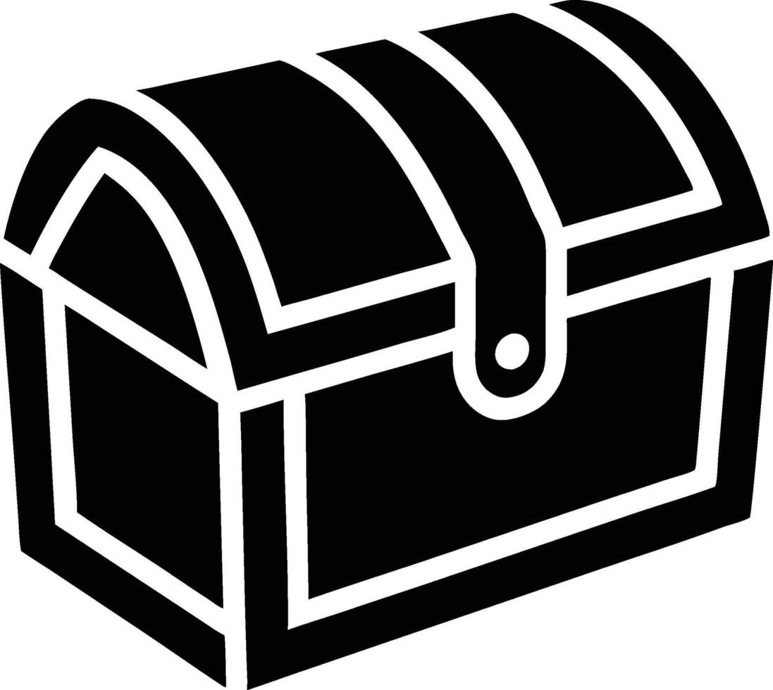 treasure chest icon on solid white backgroud. vector