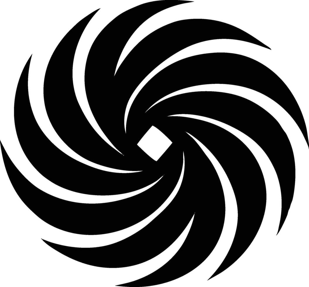 wind swirl icon on solid white background art. vector