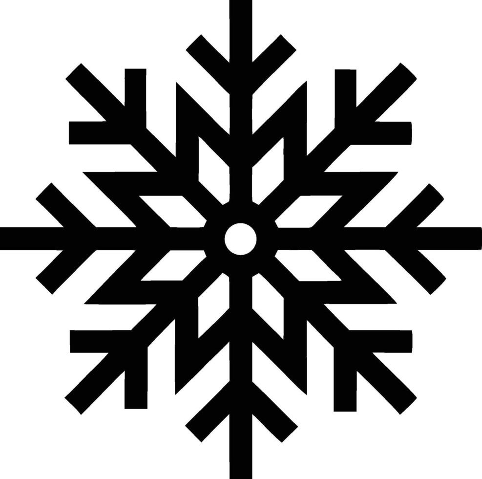 snowflake icon on solid white background art. vector
