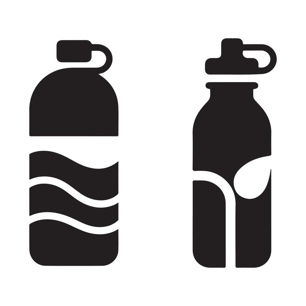 Bottle icon set. vector