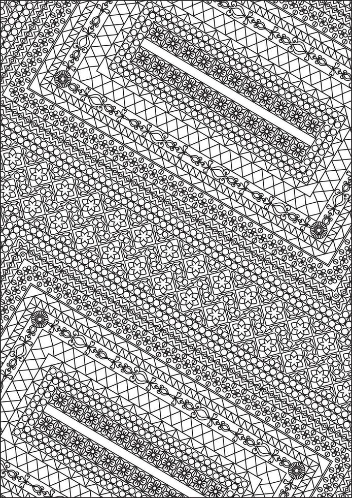 Abstract line art design for coloring page vector