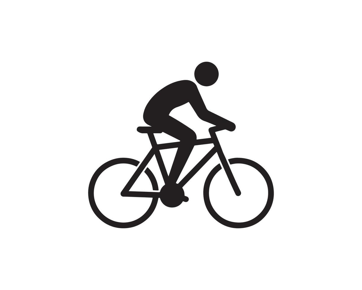 Isolated Pictogram Sport Sign Mountain Bike, MTB, Free Stye Cycling Design. vector