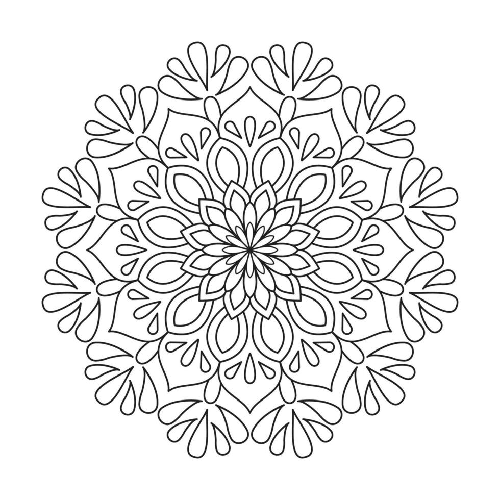 A pattern of flowers in a circle mandala design vector