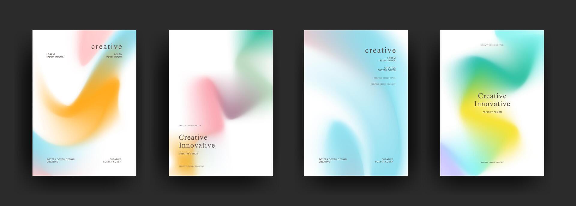 Abstract gradient poster template. Modern Covers Design. Mesh gradient background design. Trendy front page design for Banner, Poster, Flyer, Invitation design vector