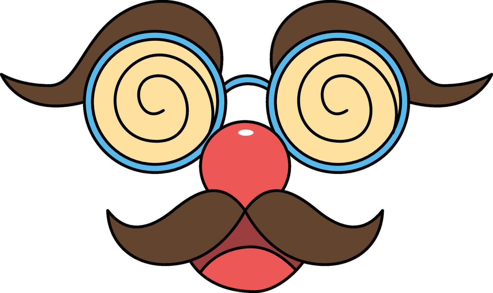 old man funny mask April Fool Illustration vector