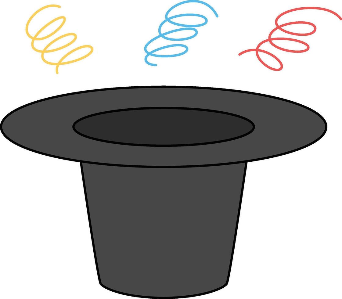 magical hat prank April Fool Illustration vector